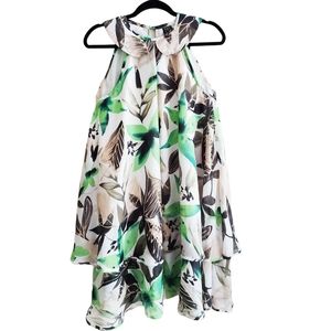 Thuy Design House Tiered Embroidered Dress